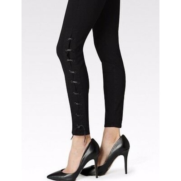 PAIGE Transcend Wyatt Ankle Lace-Up Midrise Skinny Jeans - Picture 2 of 11